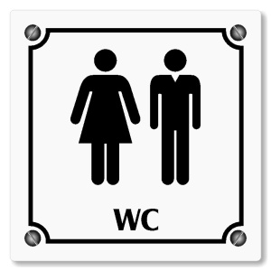 WC společné, 100x100mm, bílá, Kansas